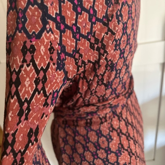 COPY - Free people rhetta wrap dress, brand new. Rusty rose multi print long sl… - Picture 2 of 8